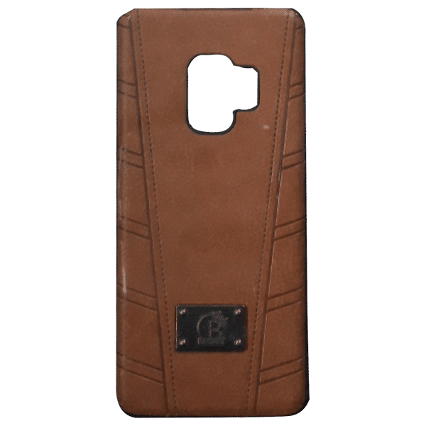 Brilyant Leather Back Cover for Samsung Galaxy S9 Camera Protection Tan